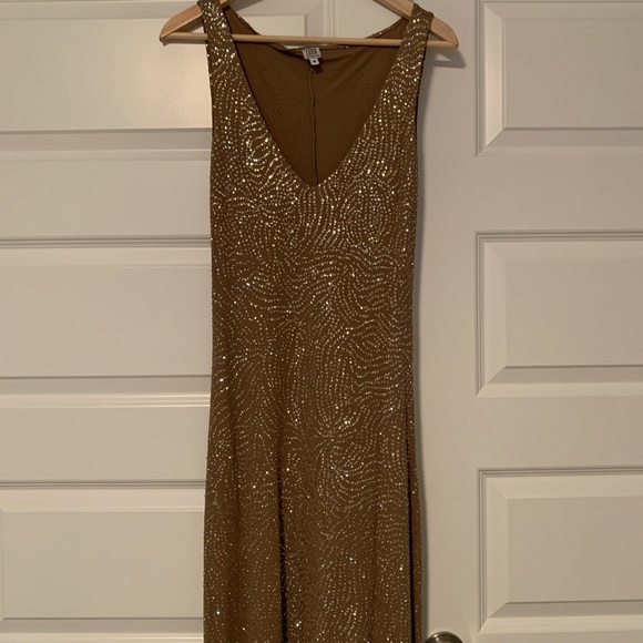 Lotta Stenson M nude fitter sparkle dress Vegas - Picture 1 of 4